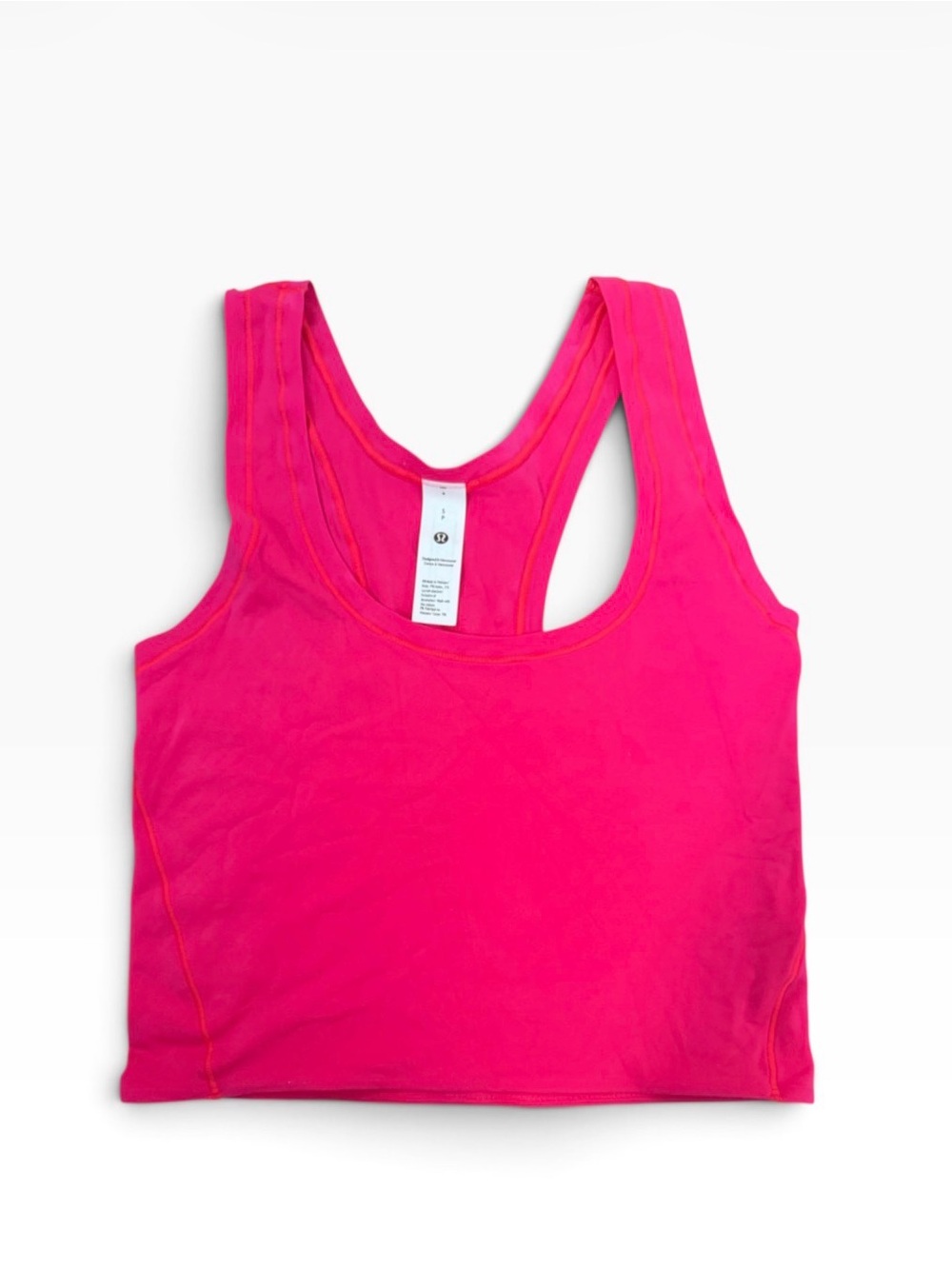 Lululemon Neon Pink Racerback Crop Tank Top